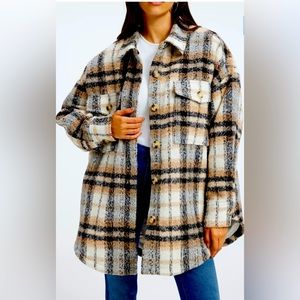 Good American Brushed Boyfriend Shacket